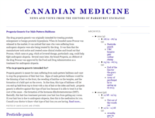 Tablet Screenshot of canadianmedicinenews.com